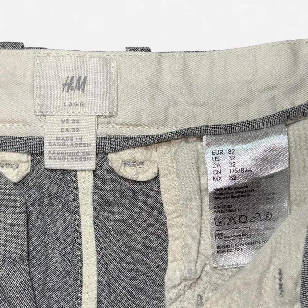 H&M Men's Grey Cotton Chino Shorts - Picture 3 of 7